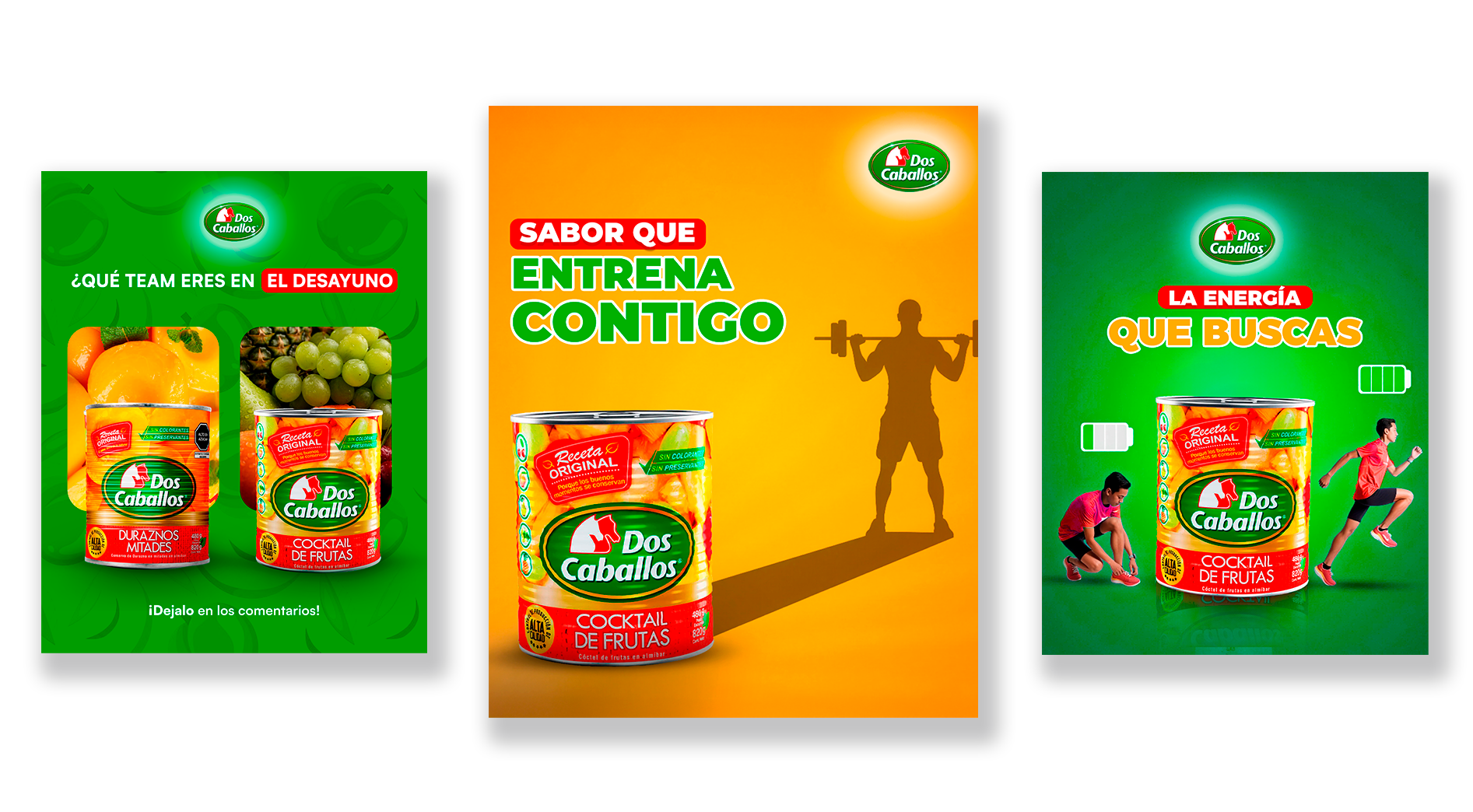 Posts para redes sociales de Dos Caballos elaborados por Agency TGH