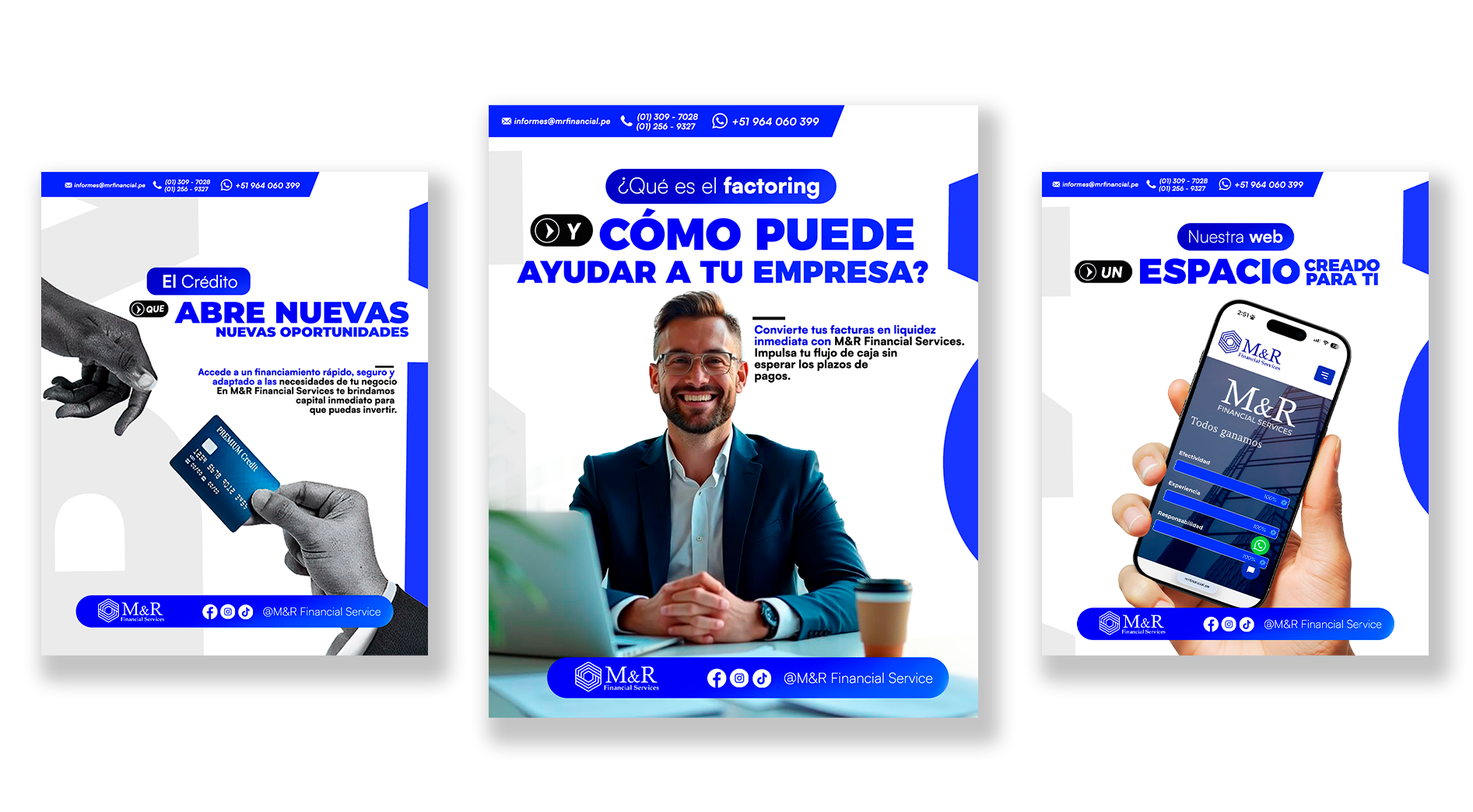 Posts para redes sociales de M&R Financial por Agency TGH