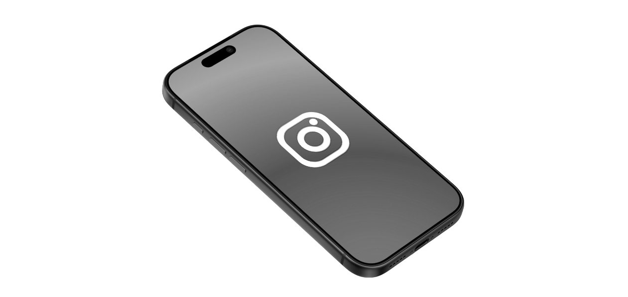 Smarthphone con logo de Instagram