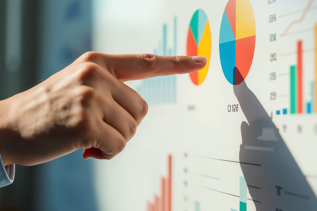 Empleado trabajando en un entorno de marketing