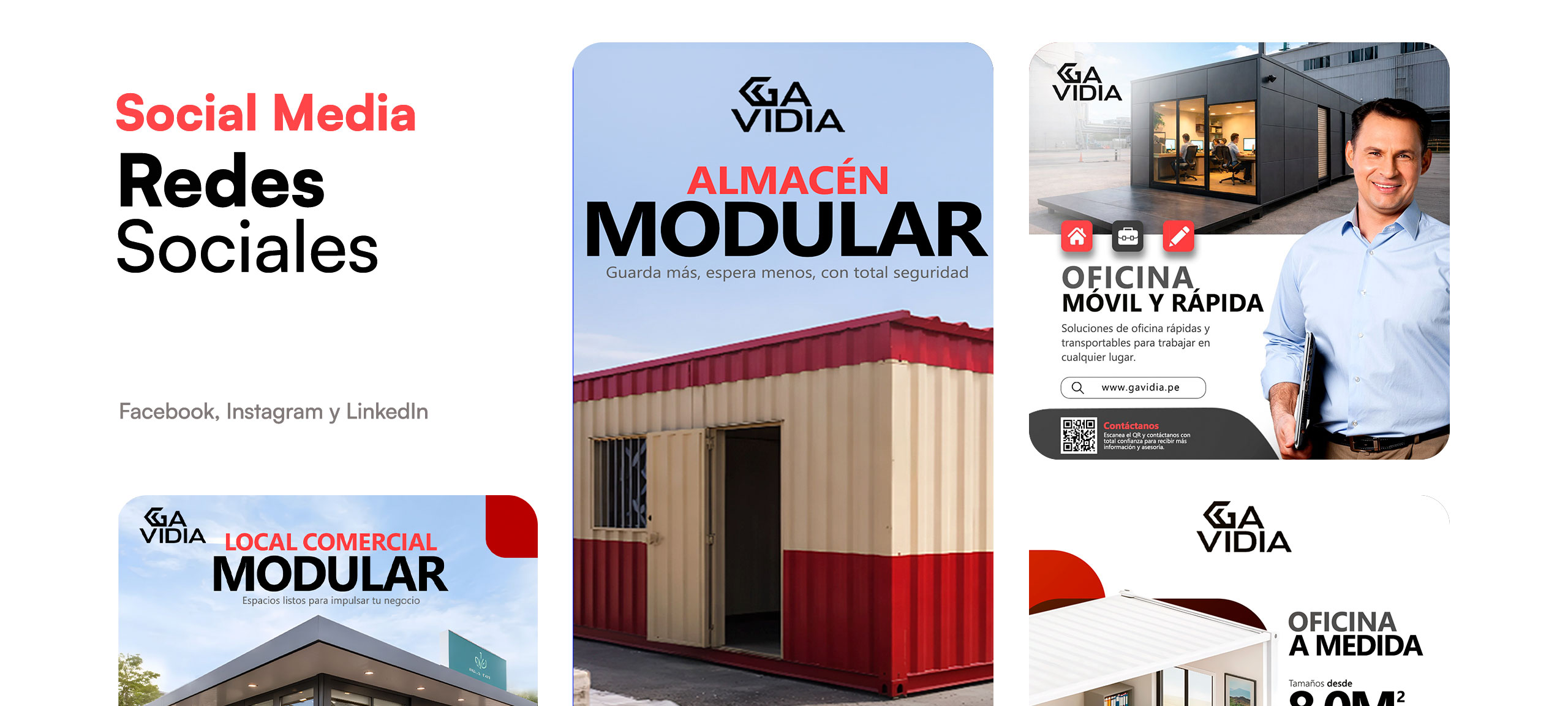 Posts elaborados por Agencia TGH para las redes sociales de Gavidia - parte 1