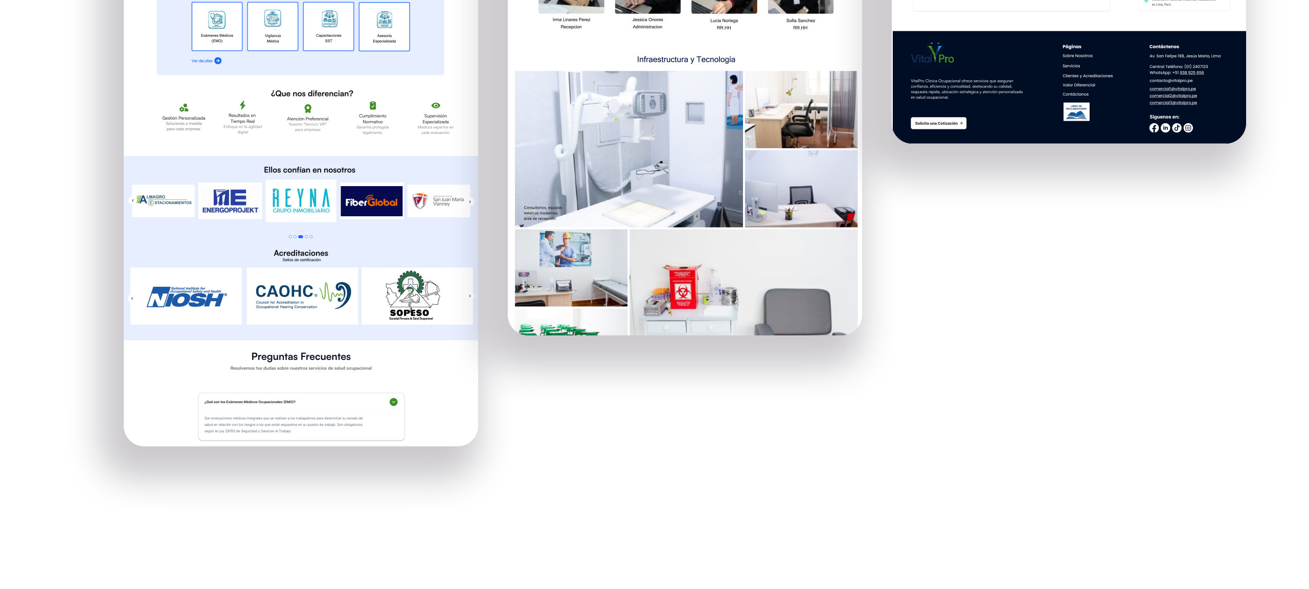 Diseño web elaborado por Agencia TGH para VitalPro - parte 2
